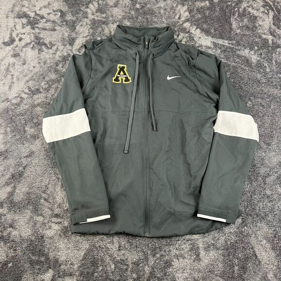 Nike Appalachian State Hooded Dry Training Jacket Gray Full Zip Vented L - Picture 1 of 12